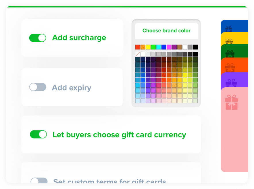 Customizing branded online gift card designs in Cardivo